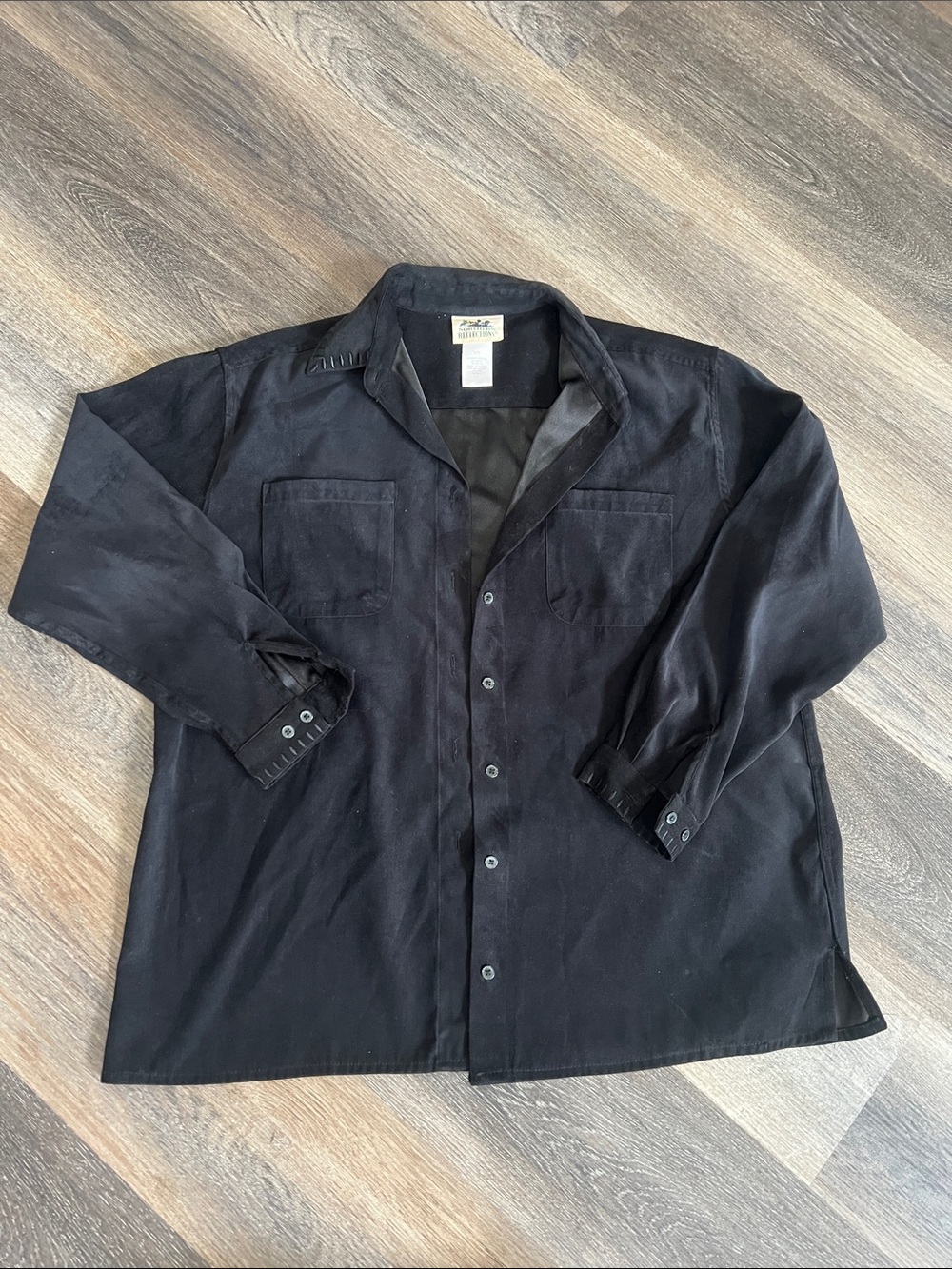 (9) Vintage Northern Reflections Black Button-Down Shirt